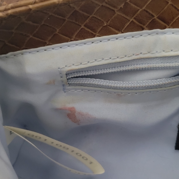 Liz Claiborne Purse Shoulder Bag Weave Pattern Leather - Picture 9 of 9